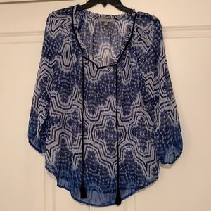 Blue pattern blouse